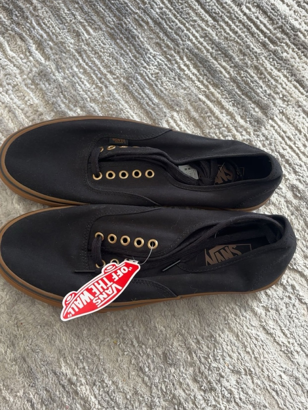 Vans Black Canvas Low-Top Sneakers with Gum Outsole